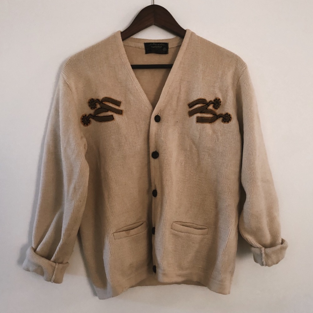 Vintage Western Wool Western Cardigan